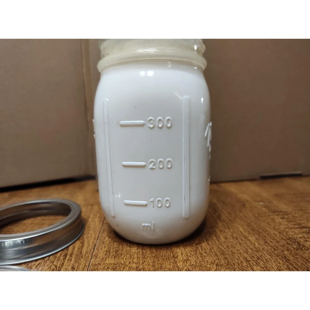 Handmade Vanilla Scented Candle White Mason Craft More Glass Jar 15 oz
